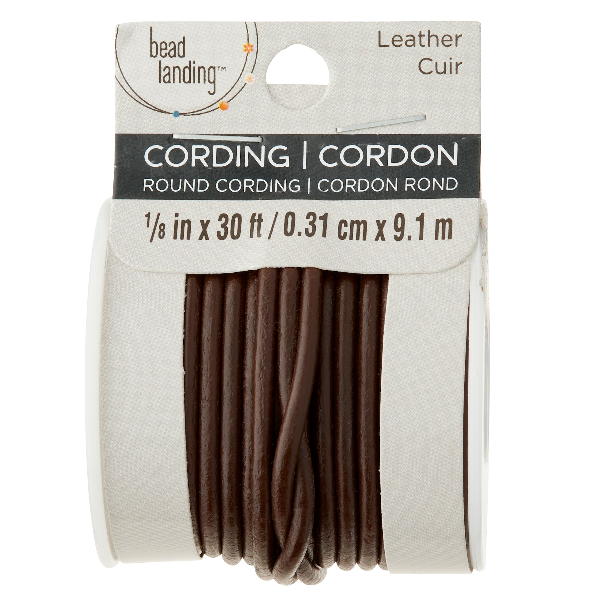 3mm Round Leather Lace by Bead Landing